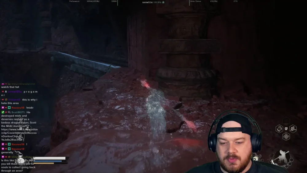 A moment from ScotiTM’s Black Myth: Wukong stream